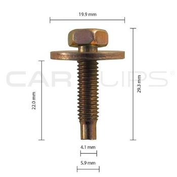 Picture of Car Clip M6 x 22mm SEM Bolt CC32104